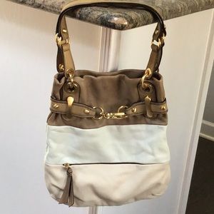 B. Makowsky tri-colored leather purse